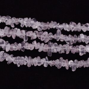 Natural Rose Quartz Uncut Chips Beads, 36 Inches Long Strand An Amazing Item, Birthstone Beads, Semi Precious Stone