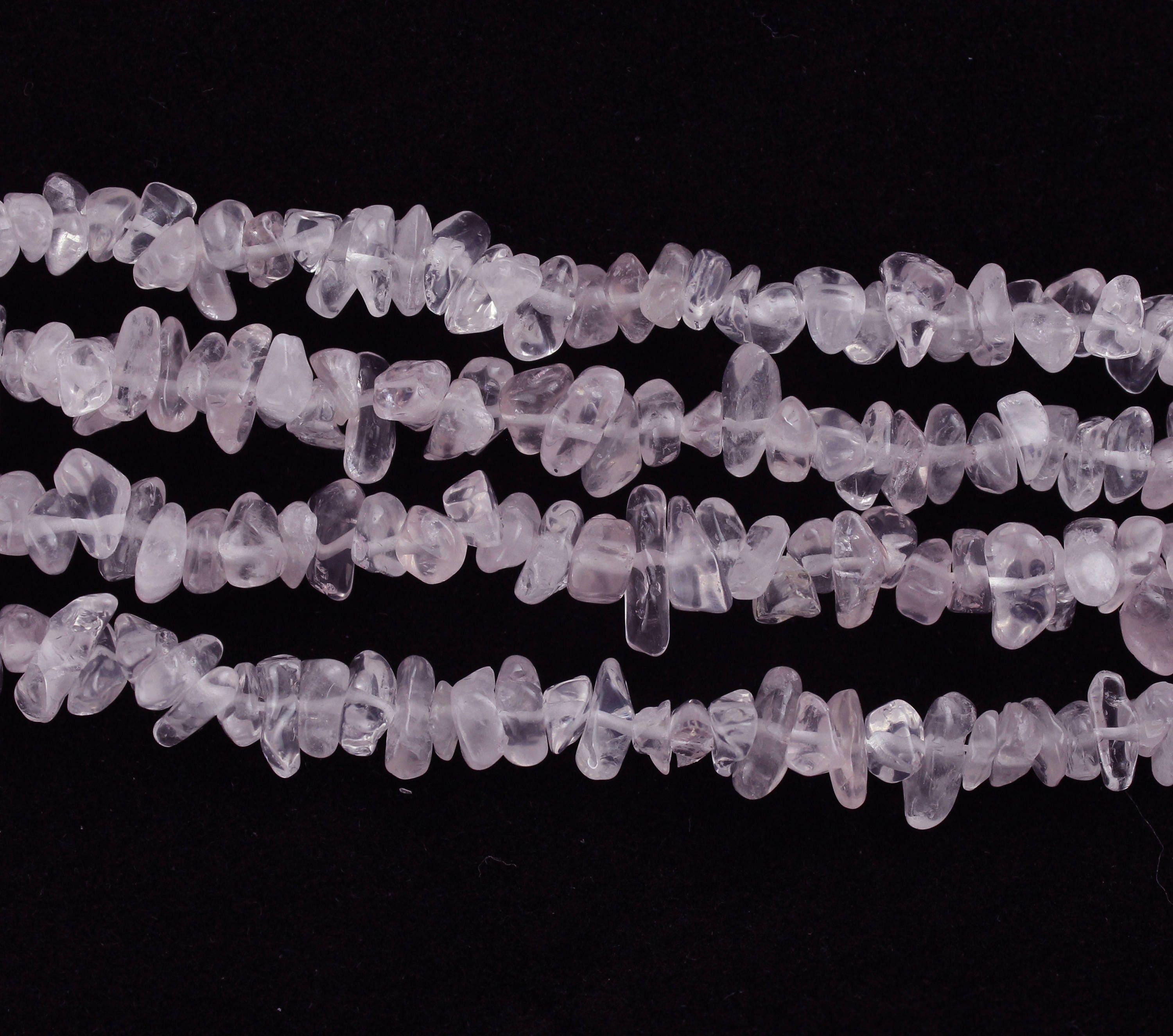 Natural Rose Quartz Uncut Chips Beads, 36 Inches Long Strand An Amazing Item, Birthstone Beads, Semi Precious Stone Natural Rose Quartz Uncut Chips Beads, 36 Inches Long Strand An Amazing Item, Birthstone Beads, Semi Precious Stone