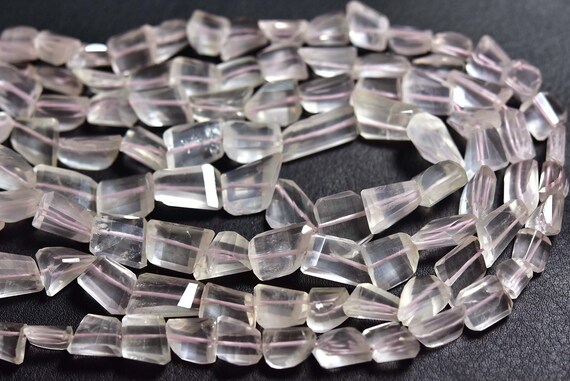 Rose Quartz Nugget Beads - 12 Inches - Natural Beautiful Faceted Rose Quartz Nuggets From Madagascar, Size Is 10-13 Mm, #1181