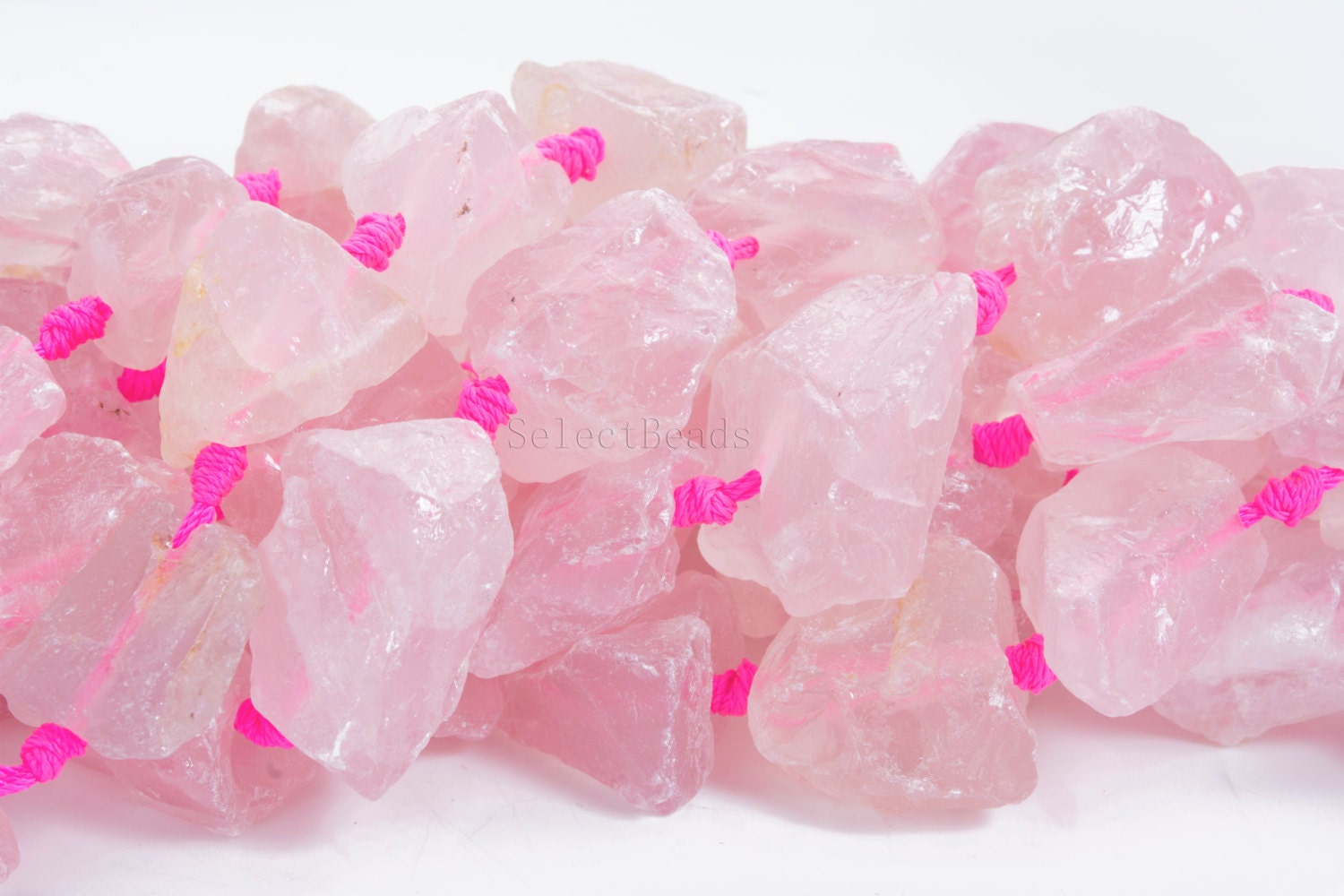 Raw Rose Quartz Chunky Nugget Beads - Natural Rose Quartz Graduation Necklace Beads - Uncut Gemstone Nuggets - Pink Stone Nuggets -15inch Raw Rose Quartz Chunky Nugget Beads - Natural Rose Quartz Graduation Necklace Beads - Uncut Gemstone Nuggets - Pink Stone Nuggets -15inch