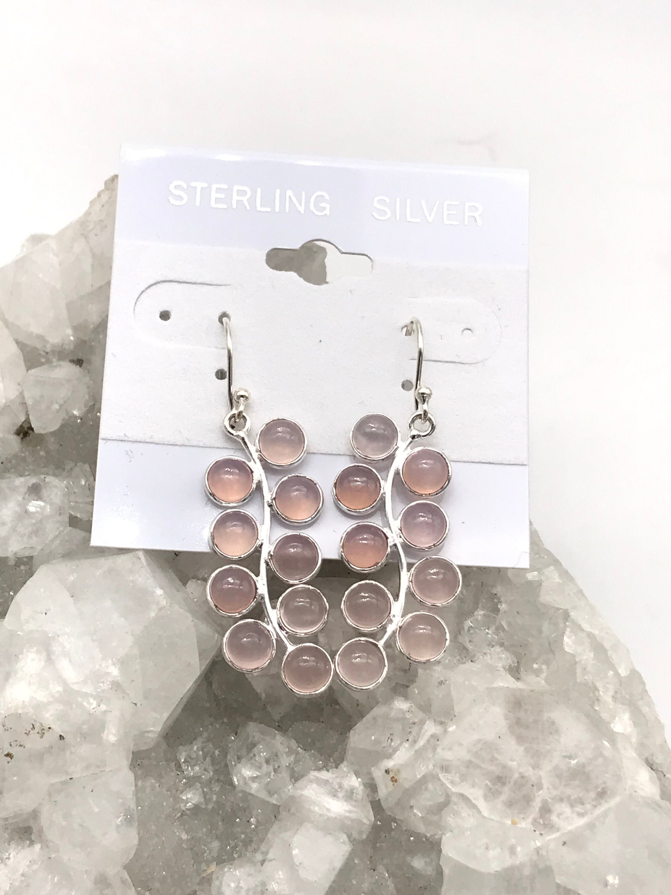 Rose Quartz Charm Earrings