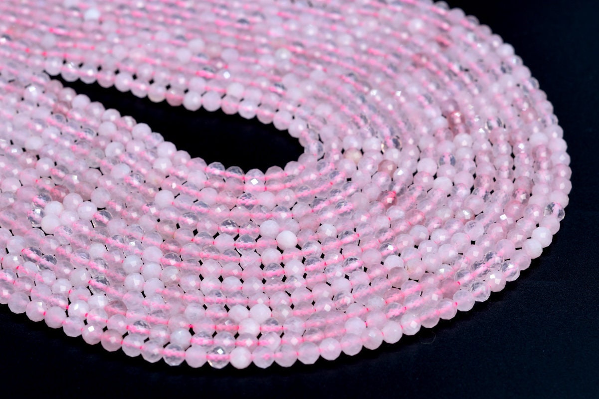 4mm Rose Quartz Beads Grade Aaa Genuine Natural Gemstone Half Strand Faceted Round Loose Beads 7.5" Bulk Lot Options (107683h-2505) 4mm Rose Quartz Beads Grade Aaa Genuine Natural Gemstone Half Strand Faceted Round Loose Beads 7.5" Bulk Lot Options (107683h-2505)