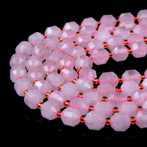 6mm Natural Madagascar Rose Quartz Gemstone Faceted Prism Double Point Cut Loose Beads Bulk Lot 1,2,6,12 And 50 (d38) 6mm Natural Madagascar Rose Quartz Gemstone Faceted Prism Double Point Cut Loose Beads Bulk Lot 1,2,6,12 And 50 (d38)