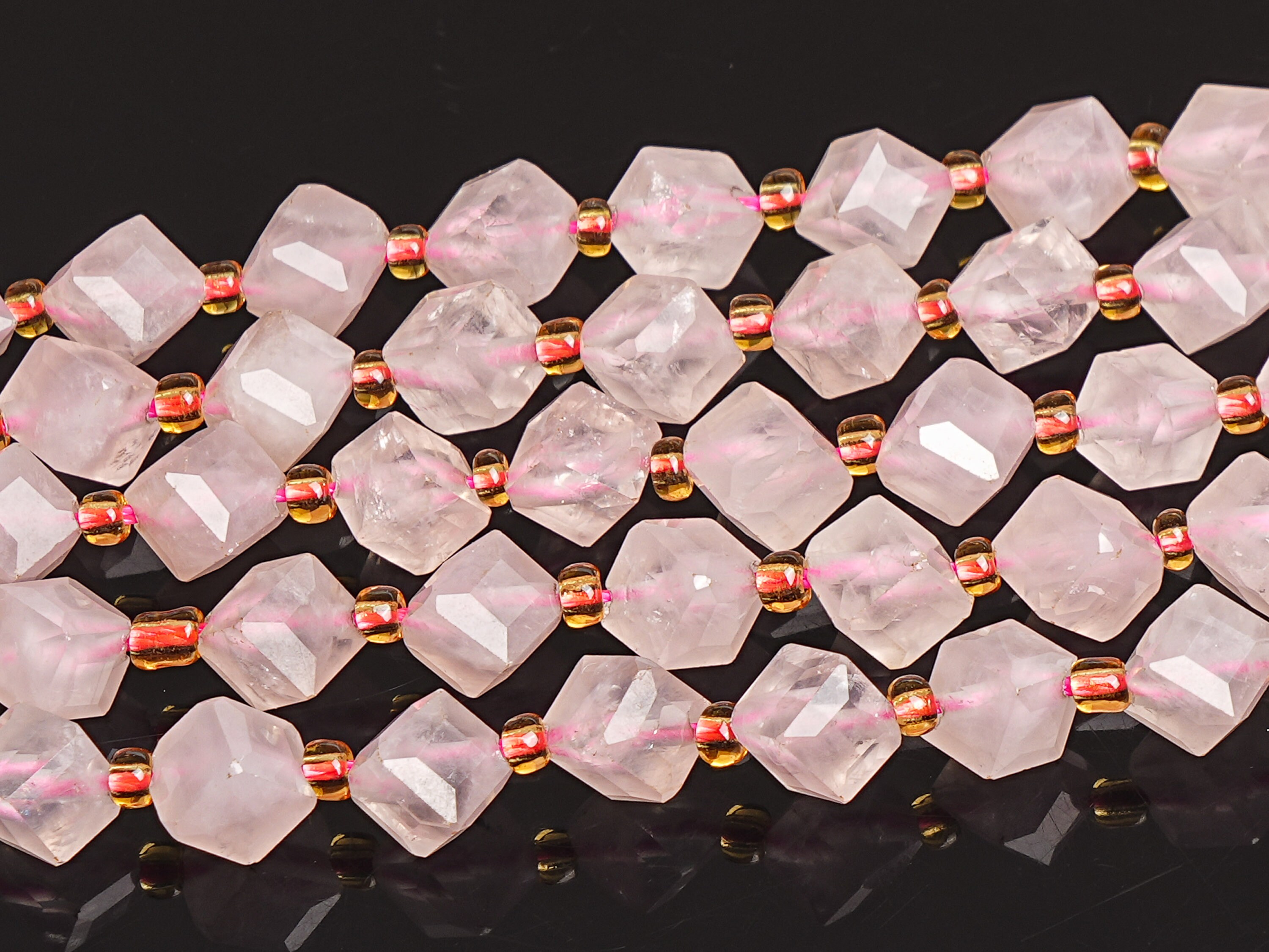 8mm Pink Rose Quartz Beads Grade Aaa Genuine Natural Gemstone Faceted Cube Loose Beads 15"/7.5" Bulk Lot Options (126569) 8mm Pink Rose Quartz Beads Grade Aaa Genuine Natural Gemstone Faceted Cube Loose Beads 15"/7.5" Bulk Lot Options (126569)