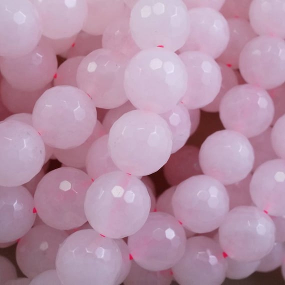 Rose Quartz Beads (round)(faceted)(4mm)(6mm)(8mm)(10mm)(16"strand) Rose Quartz Beads (round)(faceted)(4mm)(6mm)(8mm)(10mm)(16"strand)