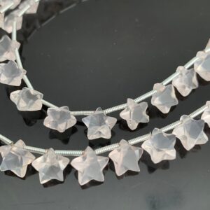 Gorgeous Rose Quartz Faceted Stars