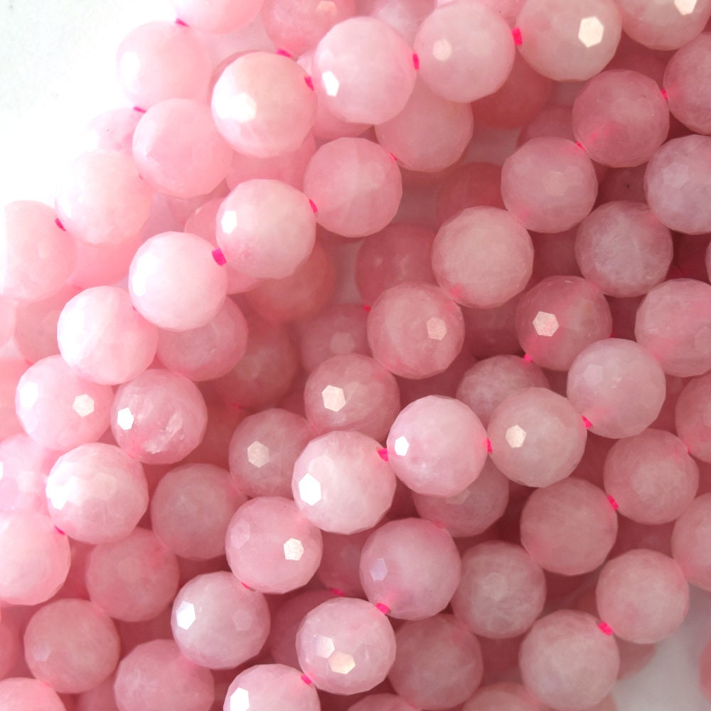 Natural Faceted Madagascar Pink Rose Quartz Round Beads 15.5" Strand 3mm 4mm Natural Faceted Madagascar Pink Rose Quartz Round Beads 15.5" Strand 3mm 4mm