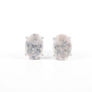 Rose Quartz Gemstone Cufflinks in Sterling Silver - Unique Gift Idea, Silver Handmade Cuff links, Birthstone Cufflink,Custom Silver Cufflink