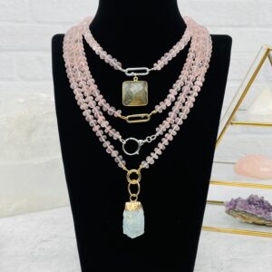 Rose Quartz Candy Necklace - You Choose Style