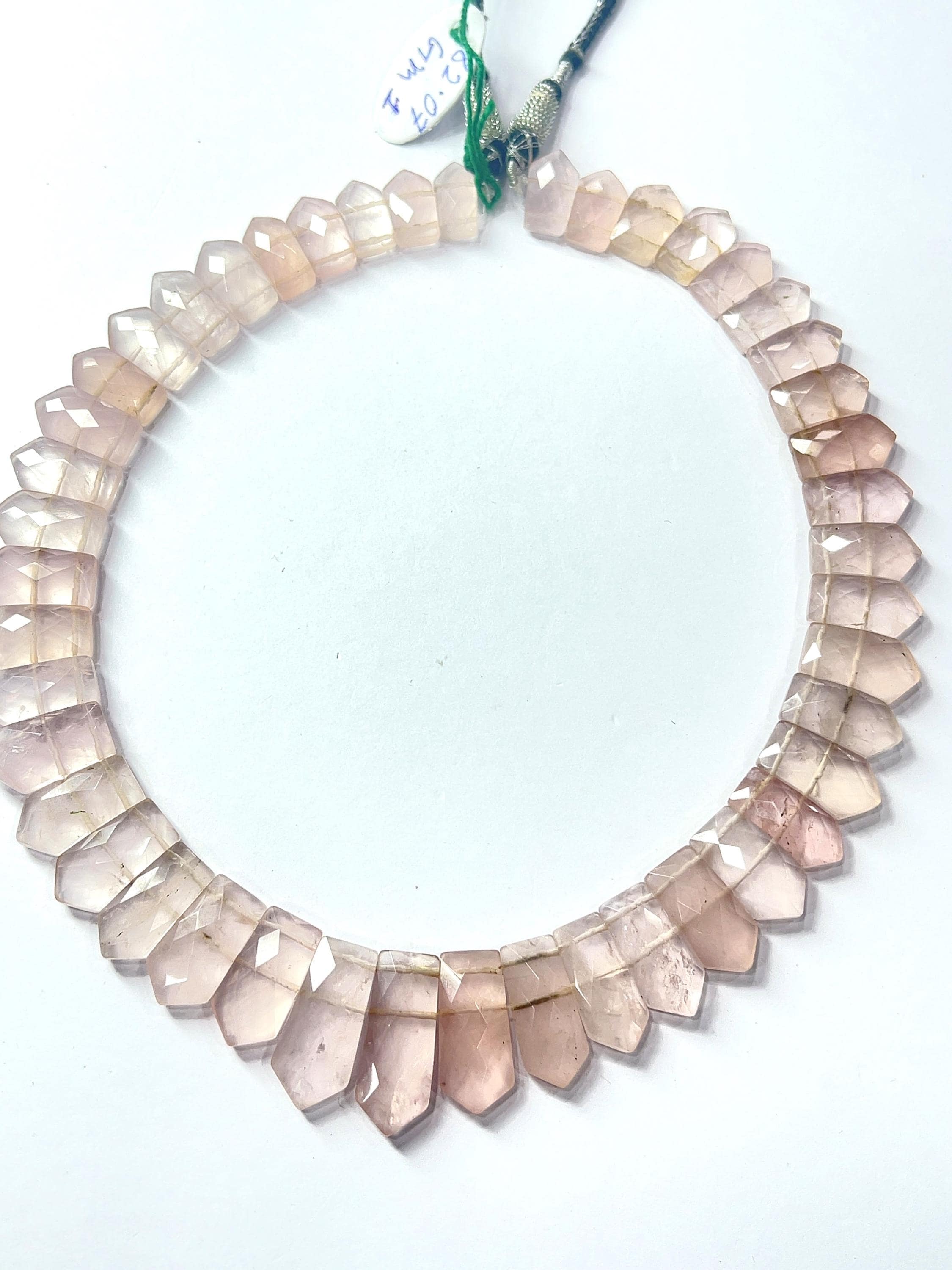 Rose Quartz Choker: 407 Carat Gemstone Crystal Necklace, 16" Boho Jewelry Rose Quartz Choker: 407 Carat Gemstone Crystal Necklace, 16" Boho Jewelry