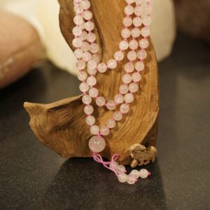 Rose Quartz Mala Necklace 4mm • Hand-knotted Heart Chakra • Stone Of Pure Love And Warmth • Grief And Forgiveness Talisman • 4548 Rose Quartz Mala Necklace 4mm • Hand-knotted Heart Chakra • Stone Of Pure Love And Warmth • Grief And Forgiveness Talisman • 4548