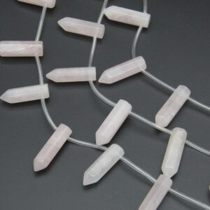 Natural Rose Quartz Faceted Point Beads,for Necklace Beads,for Jewelry Point Beads,top Drilled Point Beads,8x12mm Gemstone Point Diy Beads. Natural Rose Quartz Faceted Point Beads,for Necklace Beads,for Jewelry Point Beads,top Drilled Point Beads,8x12mm Gemstone Point Diy Beads.