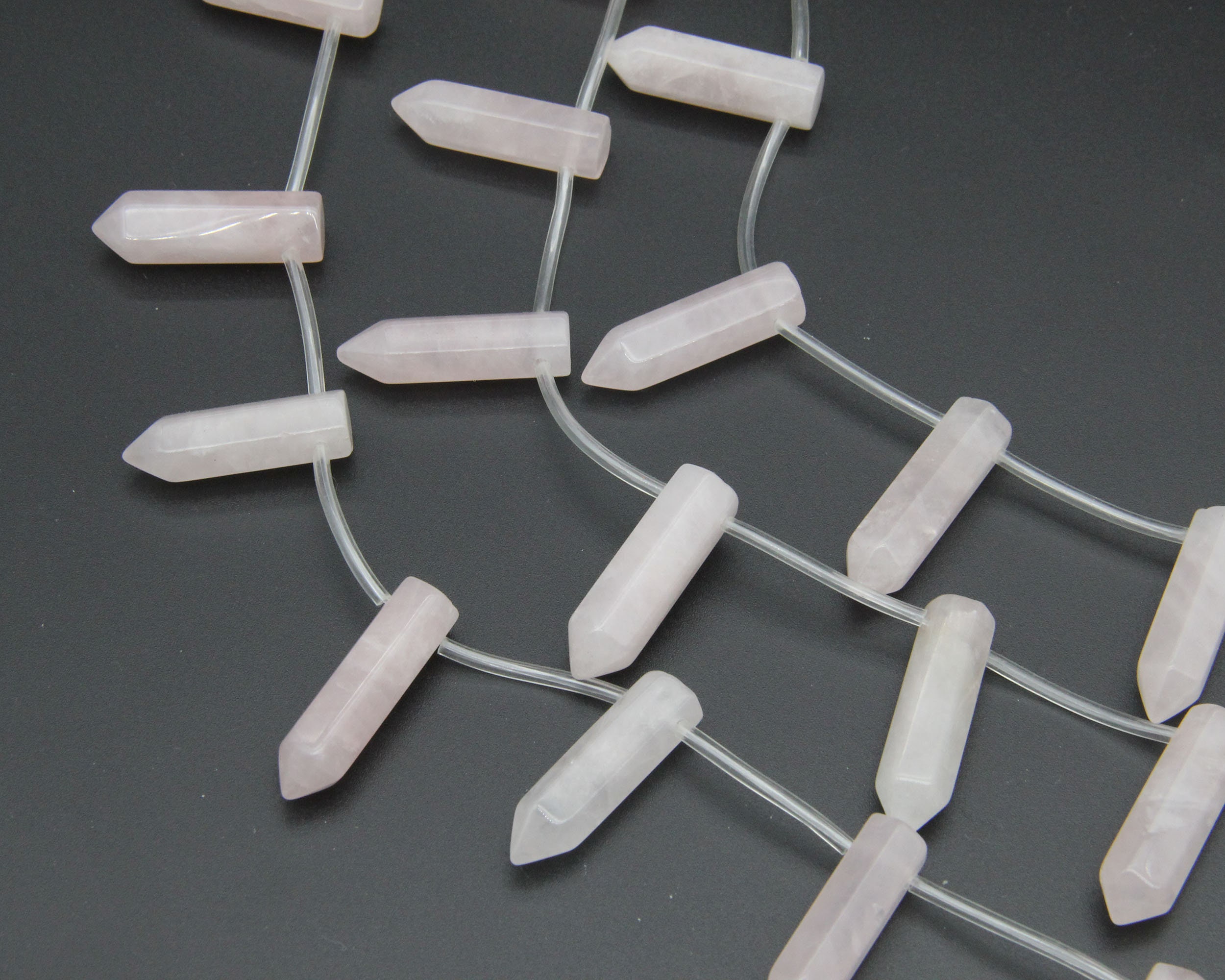 Natural Rose Quartz Faceted Point Beads,for Necklace Beads,for Jewelry Point Beads,top Drilled Point Beads,8x12mm Gemstone Point Diy Beads. Natural Rose Quartz Faceted Point Beads,for Necklace Beads,for Jewelry Point Beads,top Drilled Point Beads,8x12mm Gemstone Point Diy Beads.