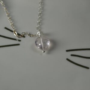 Natural Rose Quartz Heart Briolette Necklace In 14k Gold Fill, Sterling Silver / / Valentine's Day / / Dainty Heart Gemstone / / Minimal, Kids Natural Rose Quartz Heart Briolette Necklace In 14k Gold Fill, Sterling Silver / / Valentine's Day / / Dainty Heart Gemstone / / Minimal, Kids