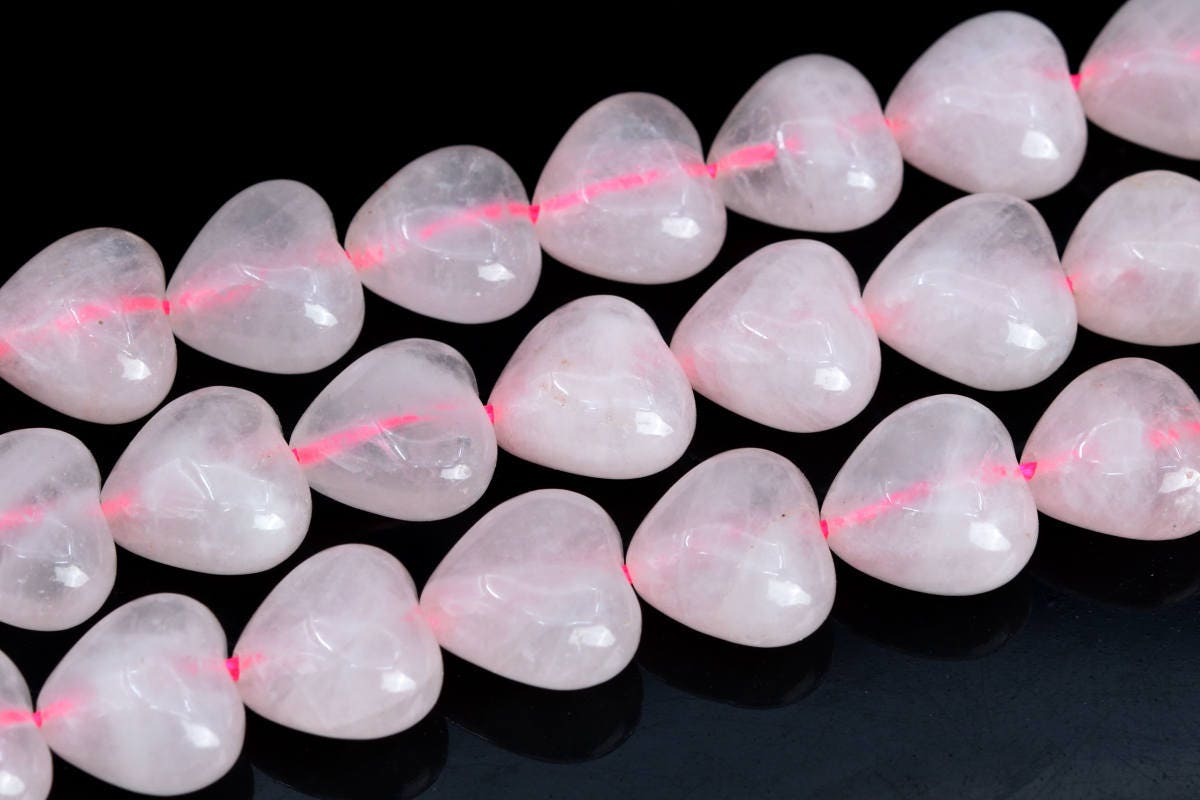10x10mm Rose Quartz Beads Heart Grade Aaa Genuine Natural Gemstone Full Strand Loose Beads 15" Bulk Lot Options (102825-479)