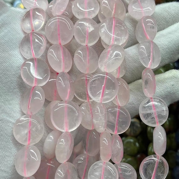 15 Mm Natural Rose Quartz Coin Shape Loose Beads,coin Rose Quartz Diy Handmade Jewelry Making Beaded Accessories,15 Inches One Strand