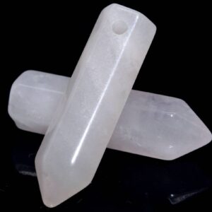 2 Pcs 30x8mm White Rose Quartz Beads Healing Hexagonal Pointed Grade Aaa Genuine Natural Loose Beads Bulk Lot 2,4,6,12 And 50 (103343-723)