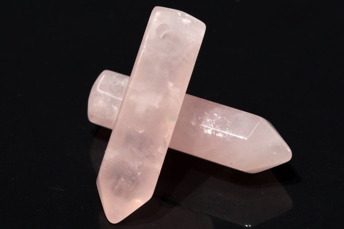 2 Pcs 30x8mm Rose Quartz Beads Healing Hexagonal Pointed Grade Aaa Genuine Natural Loose Beads Bulk Lot 2,4,6,12 And 50 (103344-723) 2 Pcs 30x8mm Rose Quartz Beads Healing Hexagonal Pointed Grade Aaa Genuine Natural Loose Beads Bulk Lot 2,4,6,12 And 50 (103344-723)