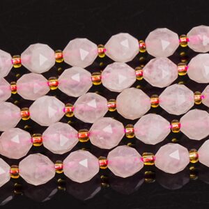 6mm Pink Rose Quartz Beads Grade Aa Gemstone Drum Barrel Rice Bead Loose Beads 15"/7.5" Bulk Lot Options