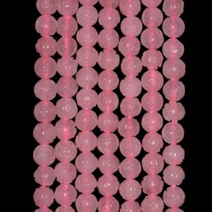 6mm Rose Quartz Gemstone Flower Loose Beads 15 Inch Full Strand (90187345-715b)