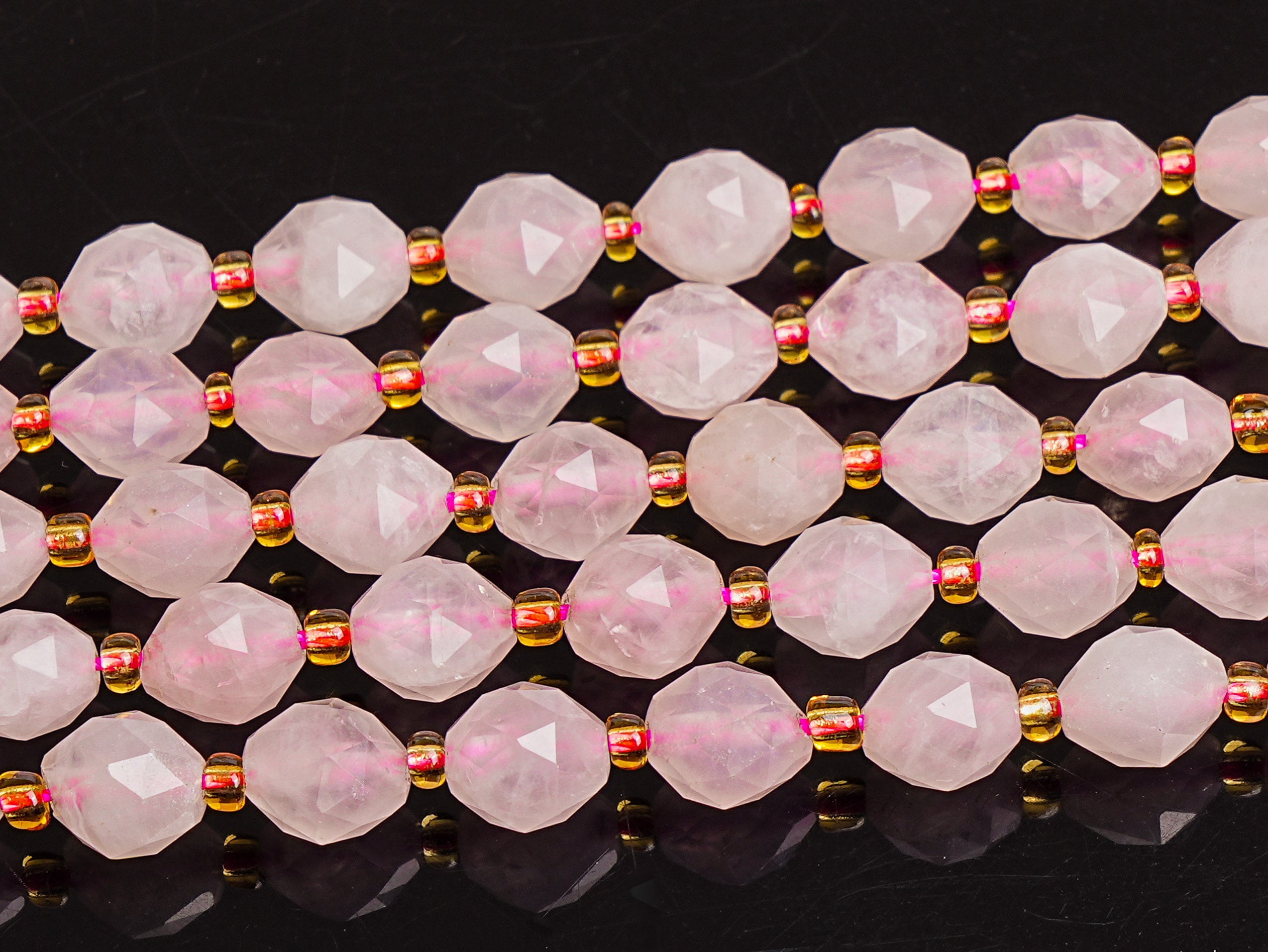 6mm Pink Rose Quartz Beads Grade Aa Gemstone Drum Barrel Rice Bead Loose Beads 15"/7.5" Bulk Lot Options