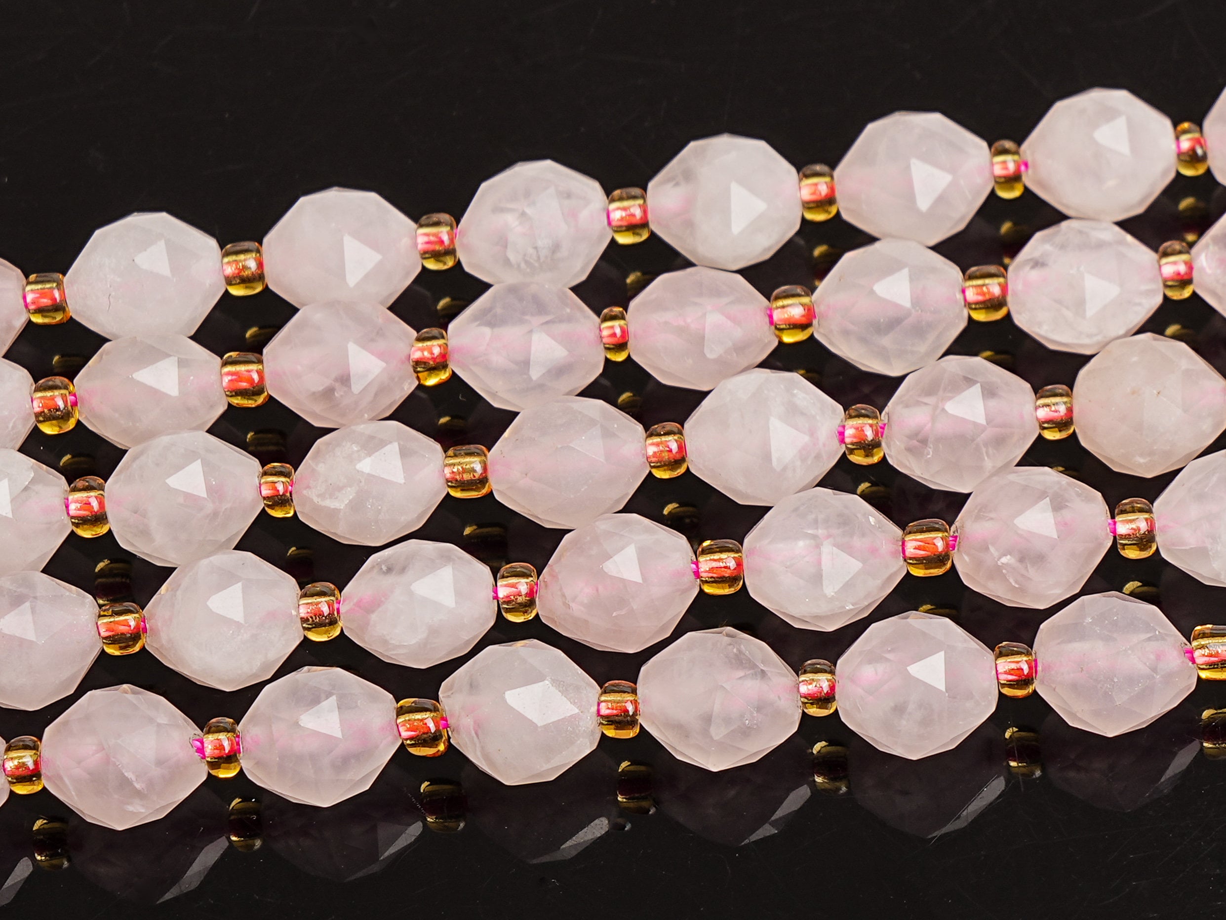 8mm Pink Rose Quartz Beads Grade Aa Genuine Natural Gemstone Drum Barrel Rice Bead Loose Beads 15"/7.5" Bulk Lot Options(126641)