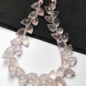 New Brand Beautiful Natural Rose Quartz 7/10 Mm Flowerbud Briolettes Diagonal Drilled Drop Briolette 8 Inches Quartz Beads