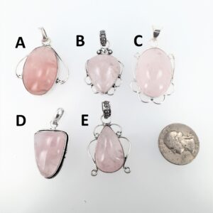 Rose Quartz Pendant 35mm. Natural Rose quartz pendant. Madagascar Rose quartz pendant. Necklace making