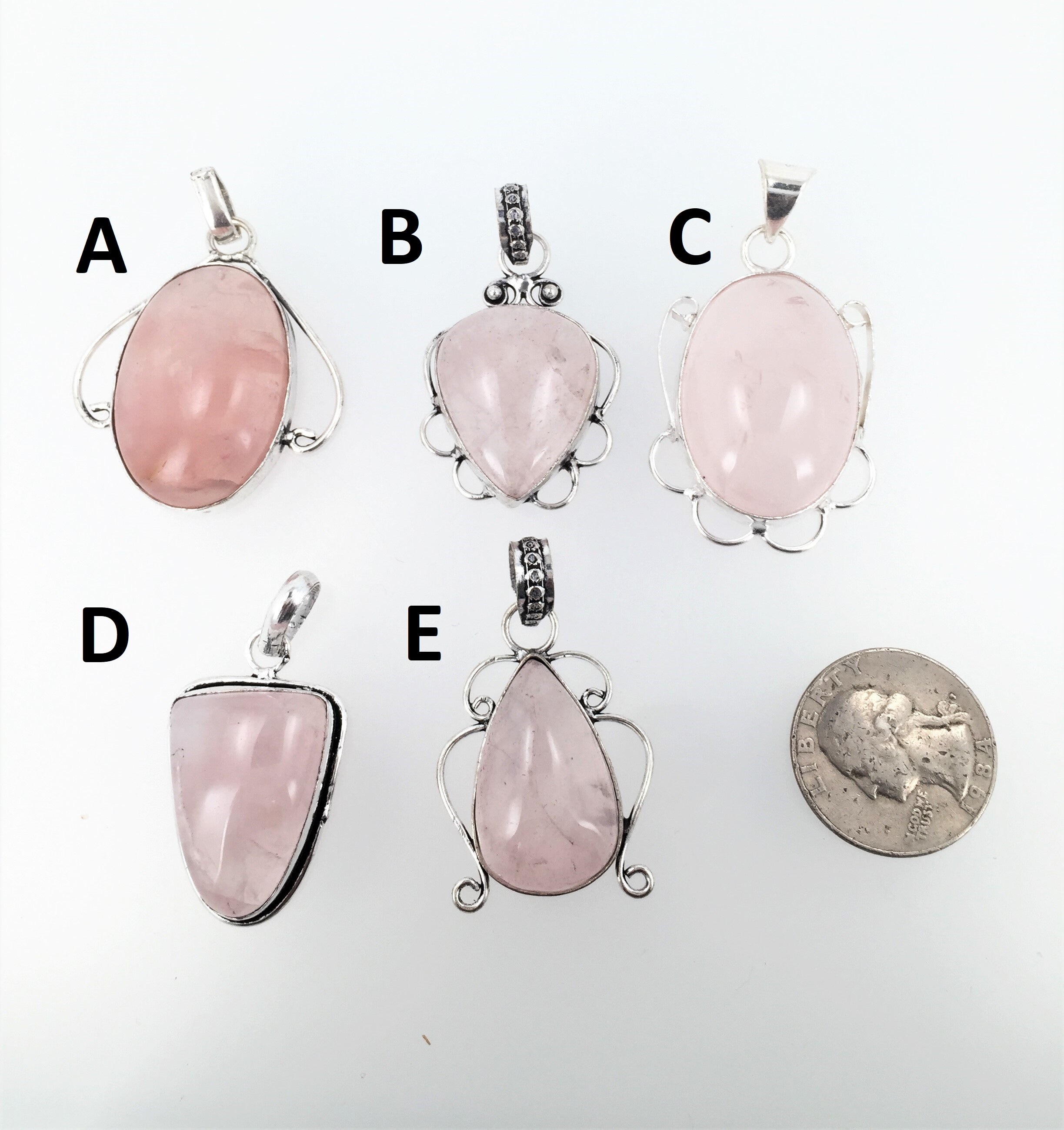 Rose Quartz Pendant 35mm. Natural Rose Quartz Pendant. Madagascar Rose Quartz Pendant. Necklace Making