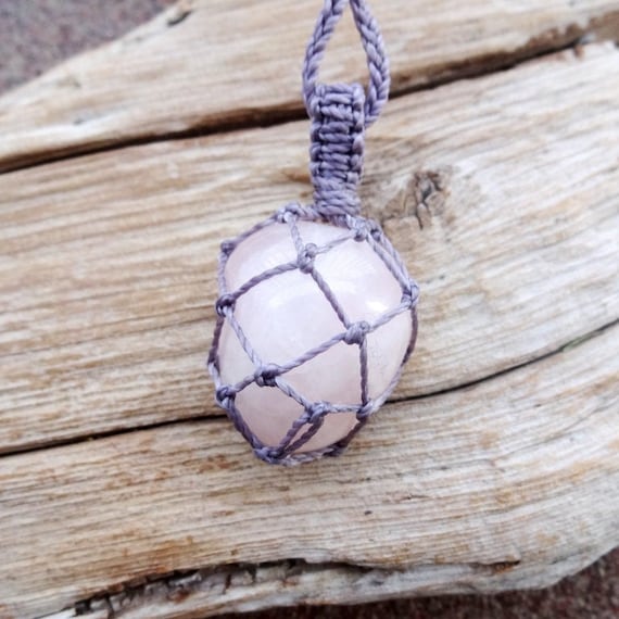 Rose Quartz Balancing Pendant Necklace / Birthstone October
