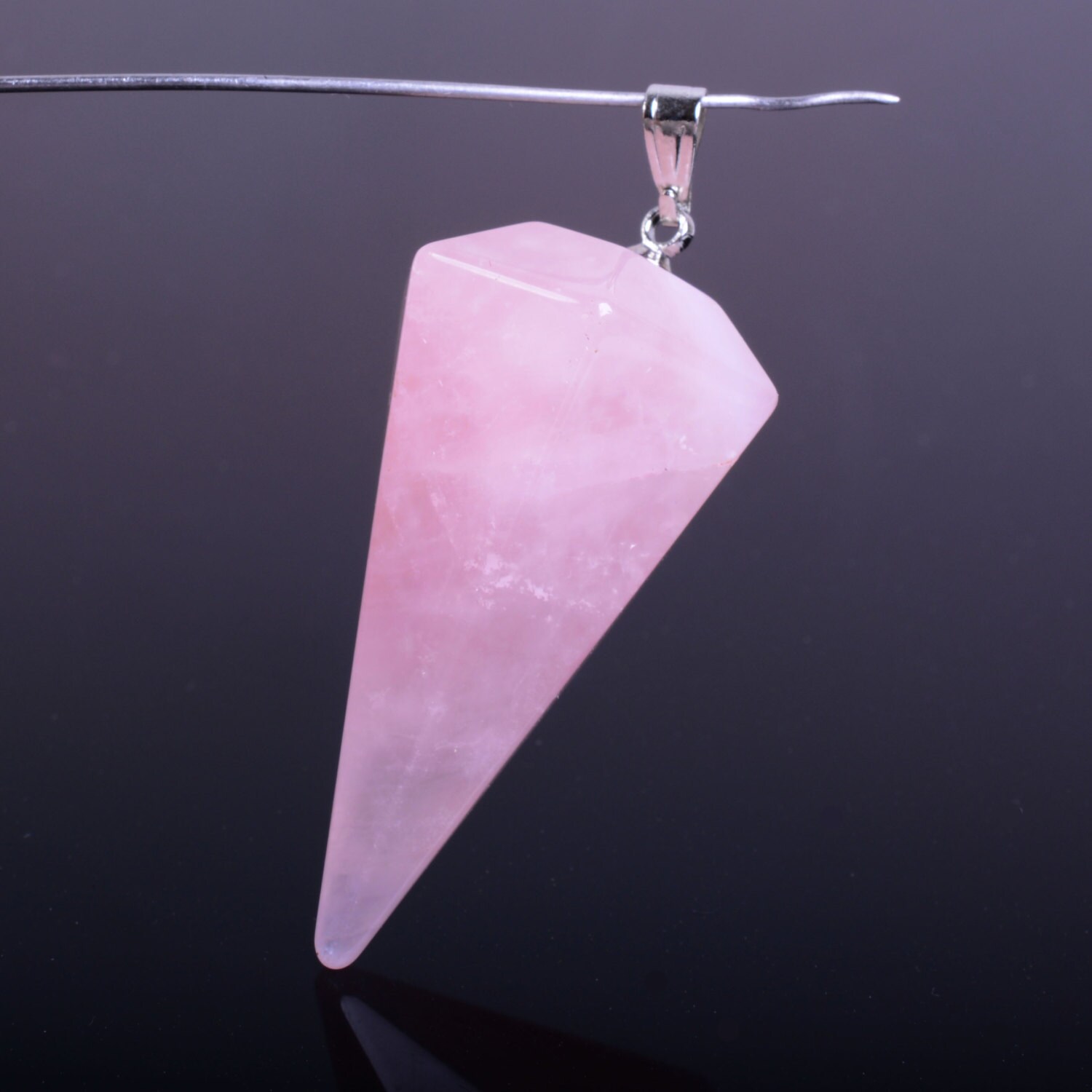 G2233 Rose Quartz Crystal Healing Point Hexahedron Geometric Point Reiki Pendant Focal Bead 35mm G2233 Rose Quartz Crystal Healing Point Hexahedron Geometric Point Reiki Pendant Focal Bead 35mm