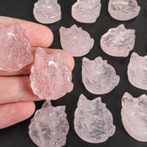Grade Aa Pink Fox Rose Quartz Pendant Natural One Of A Kind Gemstone Necklace