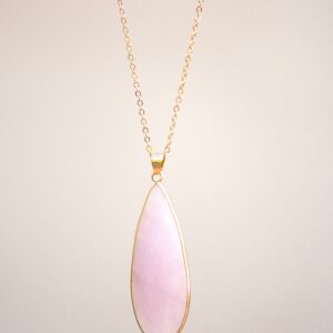 Rose Quartz Necklace, crystal Pendant Necklace, point Pendant Necklace, natural Stone Necklace, boho, healing Crystal Necklace, spike Necklace