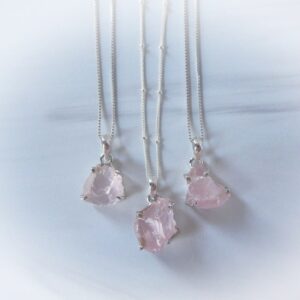 Raw Rose Quartz Necklace, Rose Quartz Pendant, Raw Quartz Necklace, Raw Crystal Jewelry, Natural Rose Quartz,pink Stone, Gemstoneappeal, Gsa