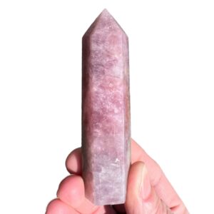 3.5" Star Lavender Rose Quartz Tower, Star Rose Quartz, Asterism, Dark Pink Red Purple Crystal Point, Healing Crystal For Love, Self Love #4