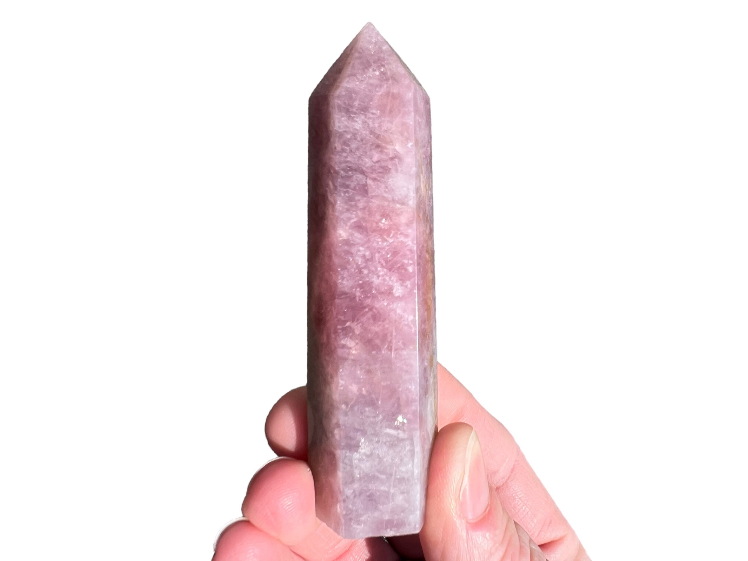 3.5" Star Lavender Rose Quartz Tower, Star Rose Quartz, Asterism, Dark Pink Red Purple Crystal Point, Healing Crystal For Love, Self Love #4