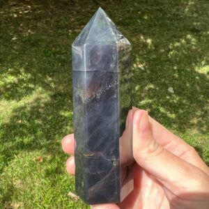 Black Rose Quartz Tower, Polished Point, Crystal Decor, Self Standing, Birthday , Witchy , Black Crystal Goth #1