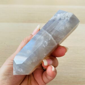 Blue Rose Quartz Crystal Point Tower (181.8g)