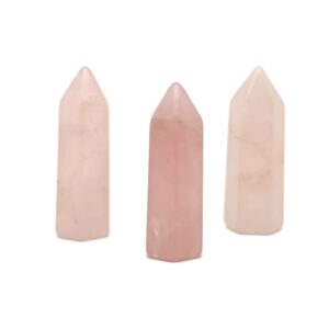 Rose Quartz Crystal Obelisk Tower – Gemstone Tower – Tower Crystal – Hand Carved Crystal Point – Healing Crystal – 40mm – TW1095