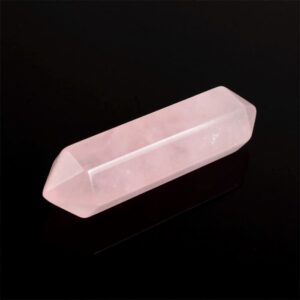 g2884.8 Rose quartz gemstone gemstone Rock Crystal healing double point chakra hexagonal wand stick 32mm 1.3"