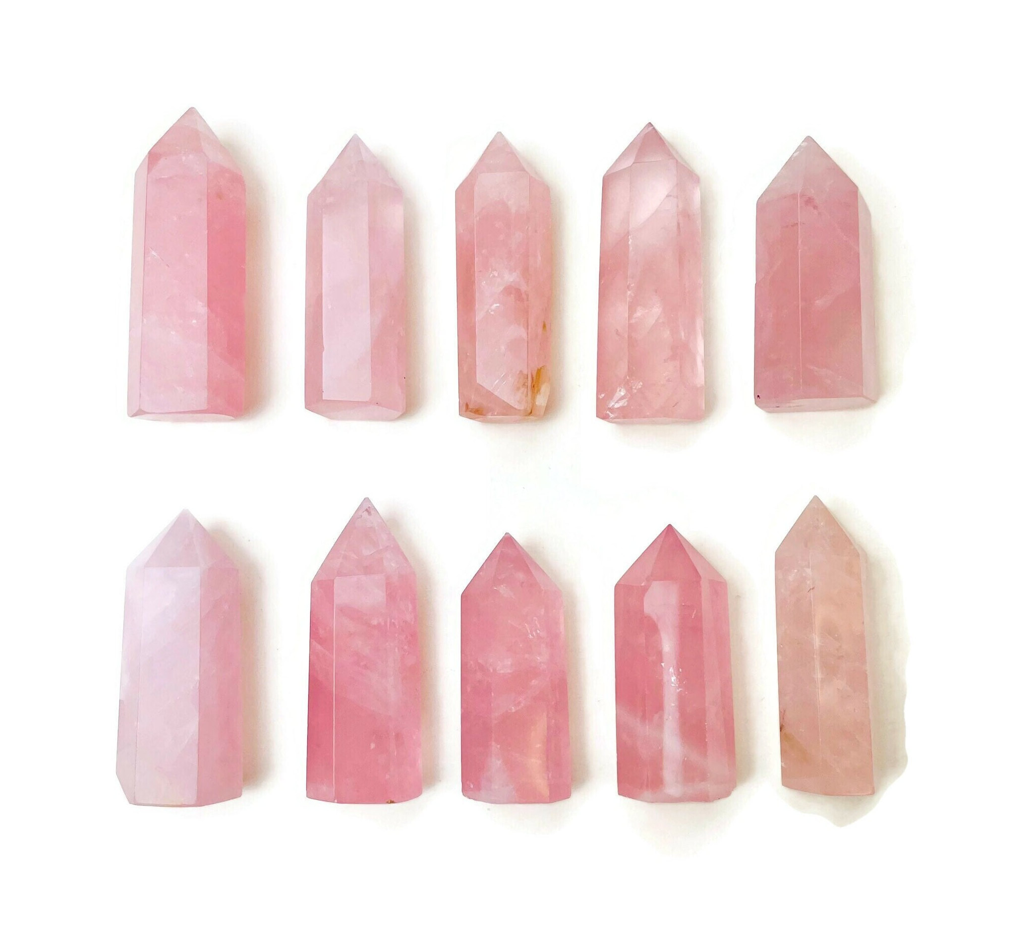 Mini Rose Quartz Crystal Point Tower (30-50 Mm) High Quality Dark Pink