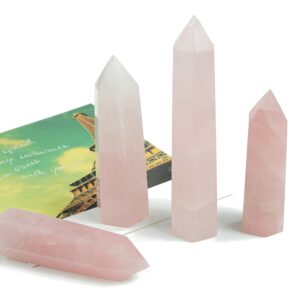 Rose Quartz Obelisk Tower Stone - Pink Tower - Rose Quartz Tower Gemstone - Natural Gemstone Tower - TW1064