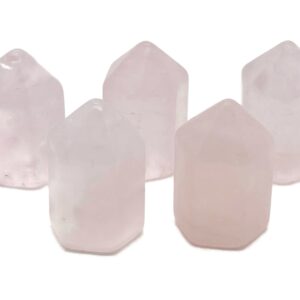 Rose Quartz Obelisk Tower – Gemstone Tower – Tower Crystal – Hand Carved Crystal Point – Healing Crystal – 25mm – TW1075