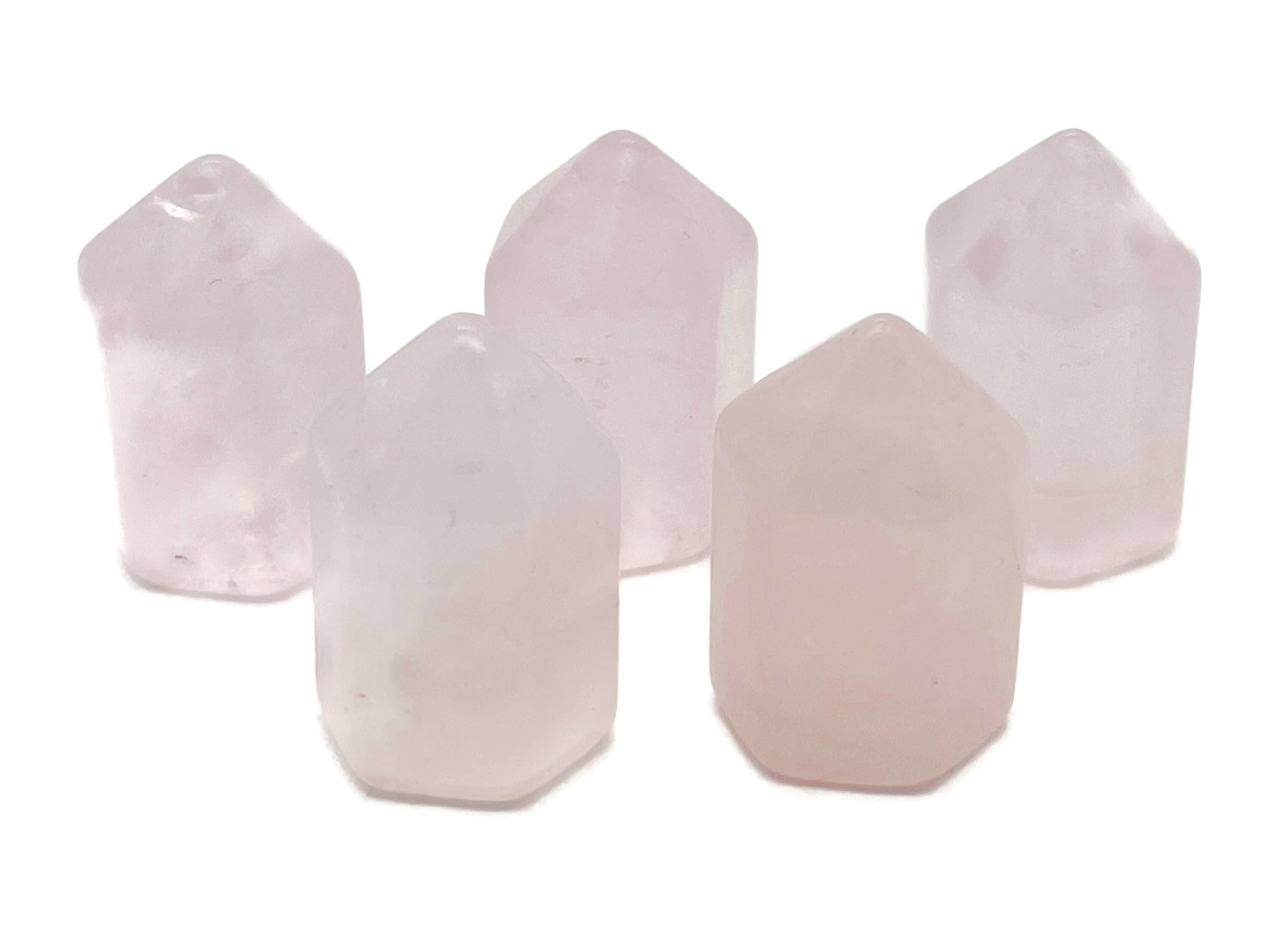 Rose Quartz Obelisk Tower – Gemstone Tower – Tower Crystal – Hand Carved Crystal Point – Healing Crystal – 25mm – Tw1075