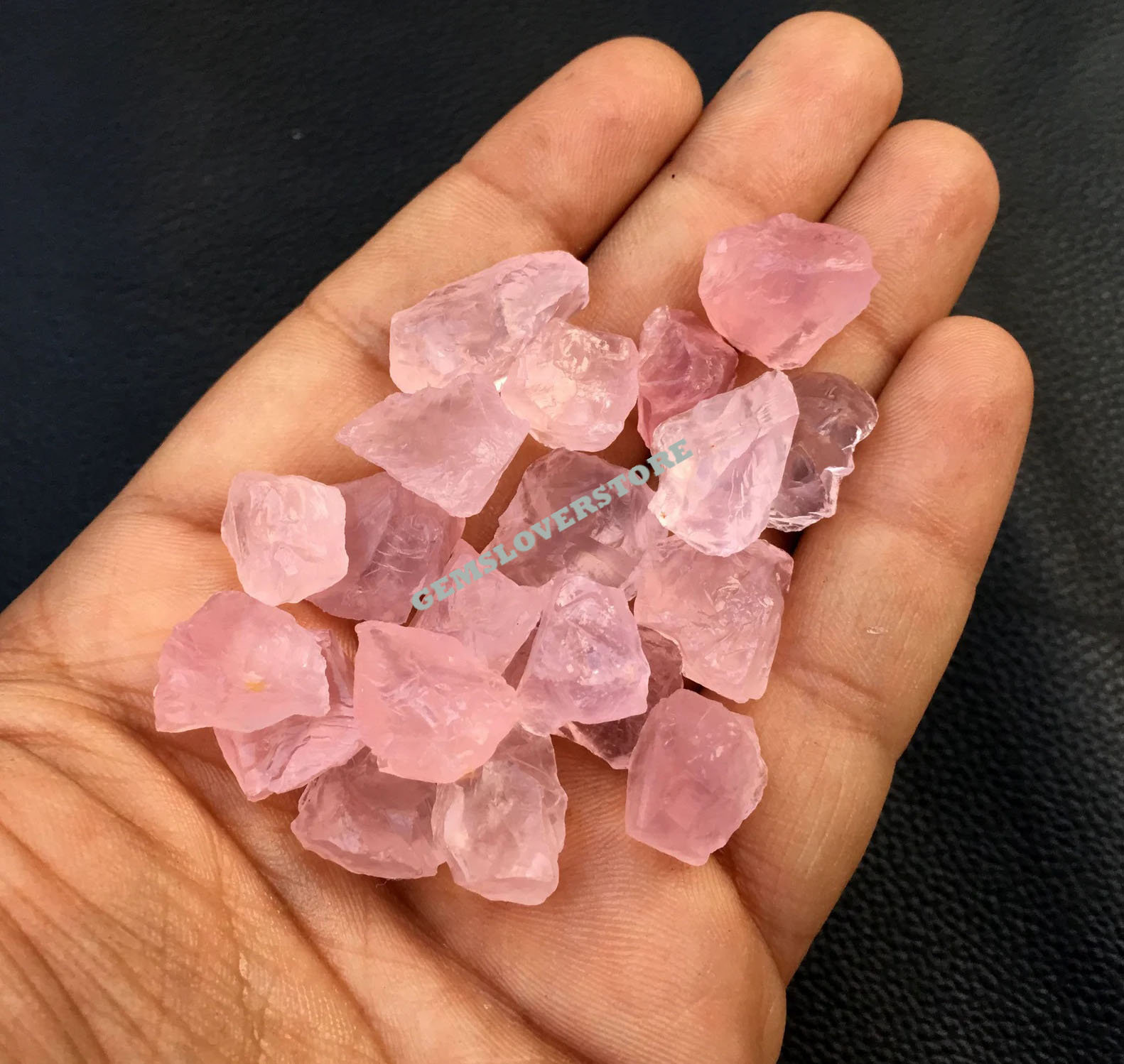 10 Raw Rose Quartz Crystals: Natural Pink Gemstone Rough (12-16 Mm)