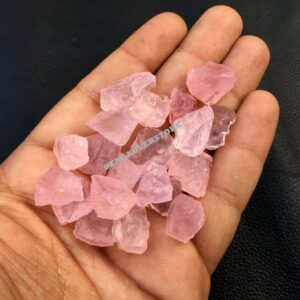 10 Pink Rose Quartz Rough Crystals: Natural Healing Stones (14-16 Mm) 10 Pink Rose Quartz Rough Crystals: Natural Healing Stones (14-16 Mm)