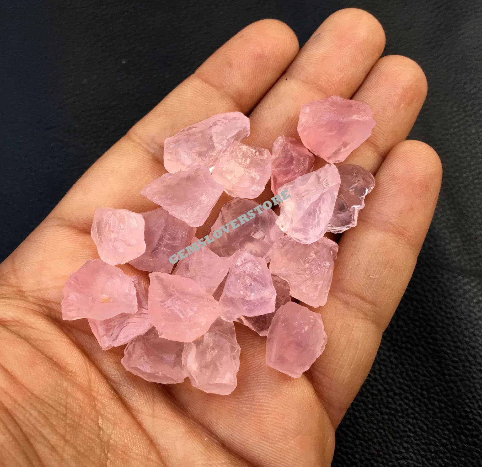 10 Pink Rose Quartz Rough Crystals: Natural Healing Stones (14-16 Mm) 10 Pink Rose Quartz Rough Crystals: Natural Healing Stones (14-16 Mm)