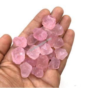 5 Raw Rose Quartz Gemstones (16-20 Mm) - Unpolished 5 Raw Rose Quartz Gemstones (16-20 Mm) - Unpolished