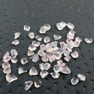 50 AAA Grade Rose Quartz Rough Stones: Tiny Pink Jewelry Making (2-4 MM) 50 AAA Grade Rose Quartz Rough Stones: Tiny Pink Jewelry Making (2-4 MM)