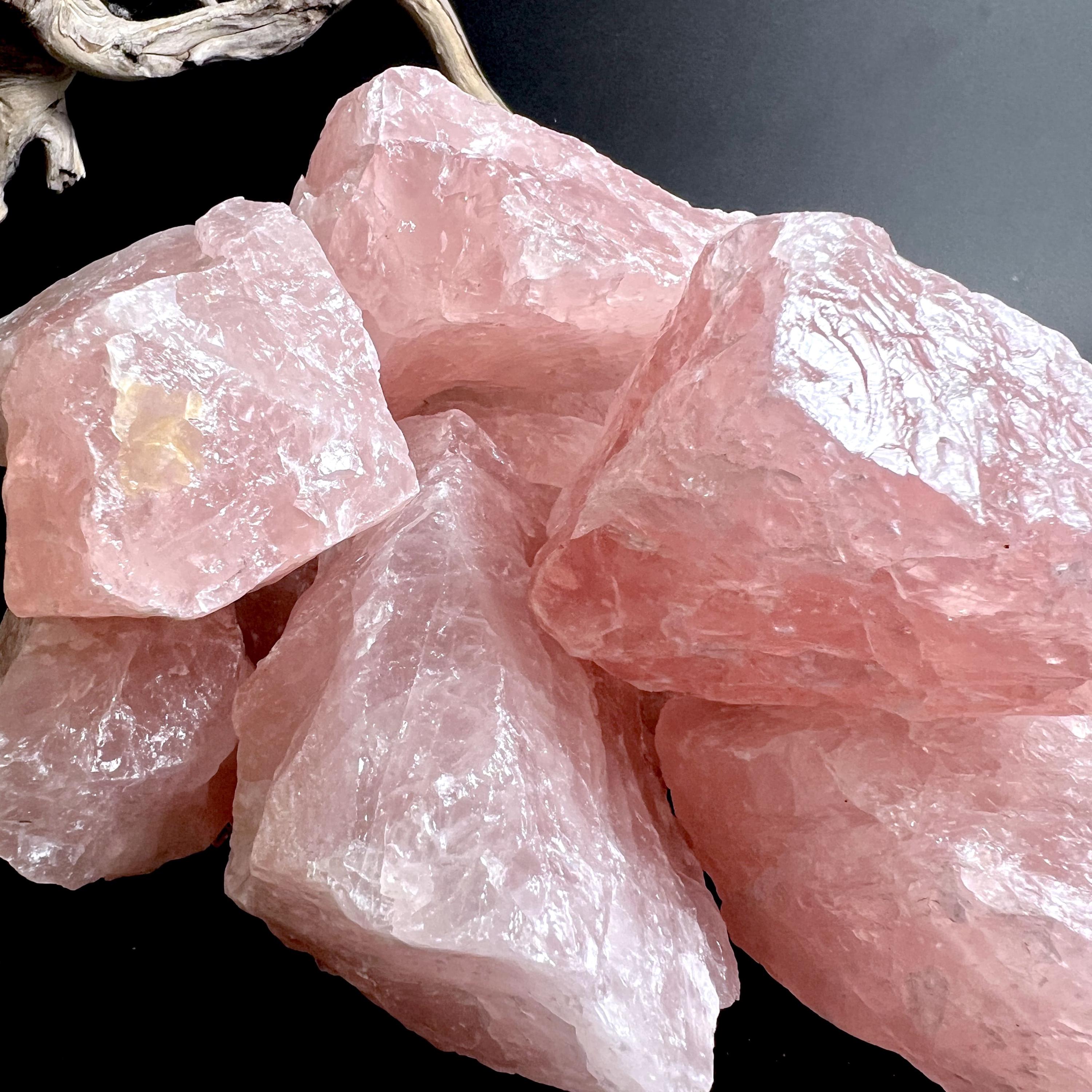 Raw Rose Quartz Chunk | Aaa Pink Crystal From Brazil Raw Rose Quartz Chunk | Aaa Pink Crystal From Brazil